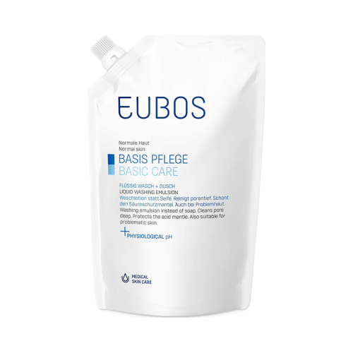 Eubos Basic Care Liquid Washing Emulsion Blue Refill Ανταλλακτικό Υγρό Καθαρισμού Προσώπου & Σώματος Χωρίς Άρωμα, 400ml